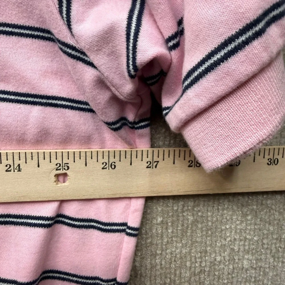 Polo Ralph Lauren Mens XXL Pink Striped Short Sleeve Cotton Polo Shirt
